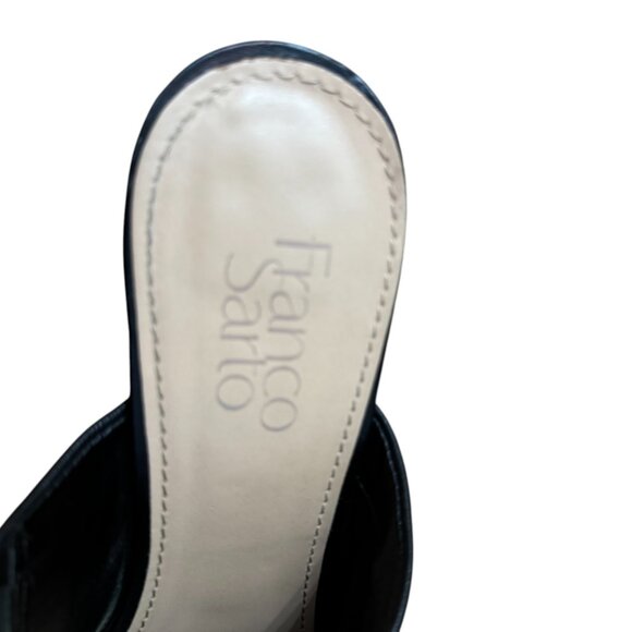 Franco Sarto Black Leather Mules – Size 8.5 - Picture 2 of 5